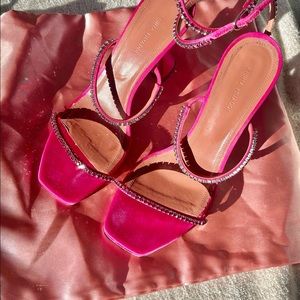 Amina Muaddi GILDA 95mm Crystal-Embellished 39.5